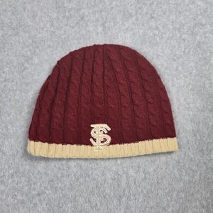 Florida State University Burgundy and Tan Knit Beanie Hat